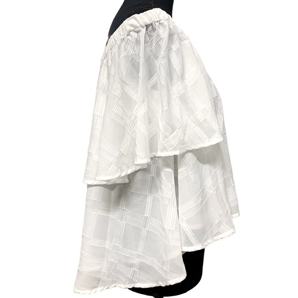 𝅺FINDERS OFF THE SHOULDER SPLIT SLEEVE CROPPED TOP - Picture 4 of 10